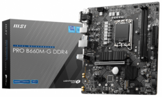 Материнская плата mATX MSI PRO B660M-G DDR4 (LGA1700, B660, 2*DDR4(4600), 4*SATA 6Gb/s RAID, 2*M.2, 2*PCIE, 7.1CH, 2.5Glan, 4*USB 3.2, VGA, HDMI, DP)