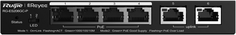 Коммутатор управляемый RUIJIE NETWORKS RG-ES206GC-P 6-Port Gigabit Smart POE Switch, 4 PoE/POE+ Ports with 2 Gigabit RJ45 uplink ports, 54W PoE power
