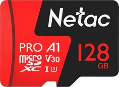 Карта памяти MicroSDXC 128GB Netac NT02P500PRO-128G-S Class 10 UHS-I U3 V30/A1 P500 Extreme Pro