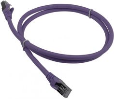 Кабель патч-корд F/UTP 6A кат. 0.5м Lanmaster LAN-PC45/S6A-0.5-VI фиолетовый