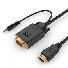 Кабель интерфейсный HDMI-VGA Filum FL-C-HM-VGAM-1.8M 1.8 м., 1920х1080, черный, разъемы: HDMI A male-VGA male-mini jack male, пакет