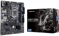 Материнская плата mATX Biostar H510MH 2.0 (LGA1200, H510, 2*DDR4(3200), 4*SATA 6G, M.2, 2*PCIE, 7.1CH, Glan, 2*USB 3.2, HDMI, VGA) RTL