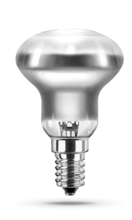 Лампа накаливания Camelion 30/R39/FR/E14 30Вт, E14, 220В, 210лм, 80кд, 1000 часов работы, колба типа R39 / зеркальная, матированная (12657)