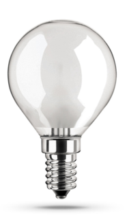 Лампа накаливания Camelion 60/D/FR/E14 Camelion 9870 60Вт, Е14, 220В, 630-660лм, 1000 часов работы, колба типа D45 / сфера, матированная (9870)