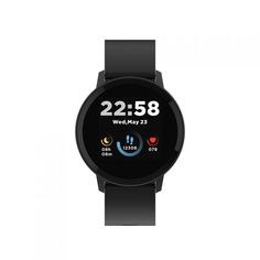 Часы Canyon Lollypop SW-63 чёрные, LCD цветной экран, 1.3″, 240×240 пикс, 155 мАч, IP68, ВТ