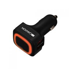 Зарядное устройство автомобильное Canyon C-05 CNE-CCA05B 4*USB, 4.8A, Smart IC, black/оrange LED
