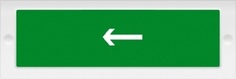 Оповещатель Арсенал Безопасности Молния-12 "Стрелка влево" плоский(табло) на защелке, с возможностью смены надписи, U-пит.12В, I-потр.20мА