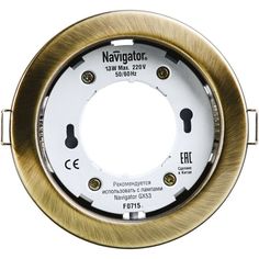 Светильник Navigator NGX-R1-007-GX53 круг, IP20, 230В, GX53, 106х23мм, черненая бронза, термокольцо в комплекте (71283)