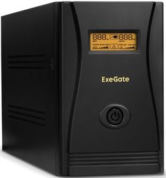 Источник бесперебойного питания Exegate SpecialPro Smart LLB-1600.LCD.AVR.EURO.RJ.USB EP285511RUS 1600VA/950W, LCD, AVR, 4*Schuko, black