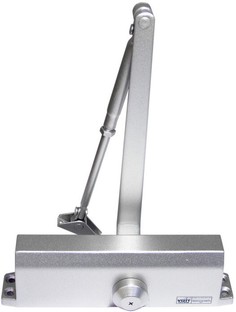 Доводчик VIZIT VIZIT-DC505S ARCTIC для двери весом 120 кг, рычаг с квадратным отверстием, цвет: серебряный