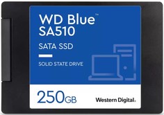 Накопитель SSD 2.5 Western Digital WDS250G3B0A WD Blue SA510 250GB SATA 6Gb/s 3D TLC 555/440MB/s IOPS 80K/78K MTTF 1.75M