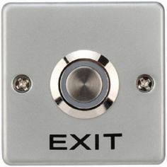 Кнопка выхода Rexant 45-0959 металлическая с синей подсветкой SB-50