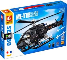 Конструктор Sembo Block Военный ударный вертолет Z-11B 202158 463 детали