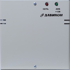 Источник питания Давикон ИВЭПР-1220 U вых 12 B, I вых. ном. 2,0 А, I вых. max 2,5 А, электронная защита, защита от переполюсовки, под акк. 12 В/7 Ач
