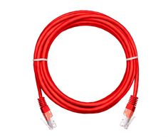 Кабель патч-корд U/UTP 5e кат. 1м Netlan EC-PC4UD55B-BC-PVC-010-RD-10 2хRJ45/8P8C 26AWG(7x0.16 мм), чистая медь, PVC нг(B), красный, уп/10шт