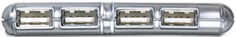 Концентратор Aten UH275Z-AT-G Hub, внешн., 4 порта, USB 2.0, питание от шины, некаскадируемый, DC 5V, (компактный)