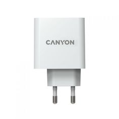 Зарядное устройство сетевое Canyon H-65 CND-CHA65W01 GAN 65W USB-C, USB-A, белый