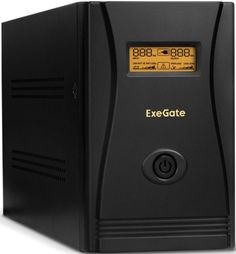 Источник бесперебойного питания Exegate SpecialPro Smart LLB-1500.LCD.AVR.EURO.RJ EP285503RUS 1500VA/950W, LCD, AVR, 4*Schuko, black