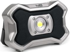 Фонарь аккумуляторный TopOn TOP-MX2BT LED, 20Вт, 2000лм, 7.4В, 4.0Ач, 29.6Втч, Bluetooth колонка, серый