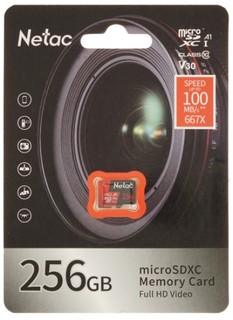 Карта памяти MicroSDXC 256GB Netac NT02P500PRO-256G-S P500 Extreme Pro