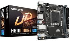 Материнская плата mini-ITX GIGABYTE H610I DDR4 (LGA1700, H610, 2*DDR4(3200), 4*SATA 6G, M.2, PCIE, 7.1CH, Glan, 2*USB 3.2, HDMI/D-Sub/2*DP)
