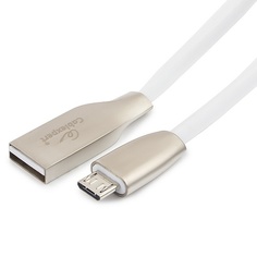 Кабель интерфейсный USB 2.0 Cablexpert CC-G-mUSB01W-3M AM/microB, белый, блистер