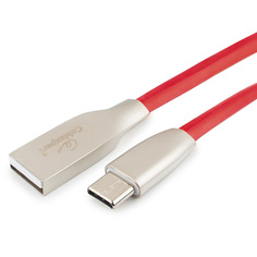 Кабель интерфейсный USB 2.0 Cablexpert CC-G-USBC01R-3M AM/Type-C, красный, блистер
