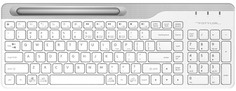 Клавиатура Wireless A4Tech Fstyler FBK25 белый/серый BT/Radio slim Multimedia (1583363)