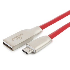 Кабель интерфейсный USB 2.0 Cablexpert CC-G-mUSB01R-3M AM/microB, красный, блистер