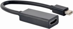 Переходник Cablexpert A-mDPM-HDMIF4K-01 miniDisplayPort - HDMI, 4K, 20M/19F, кабель 15см, черный, пакет