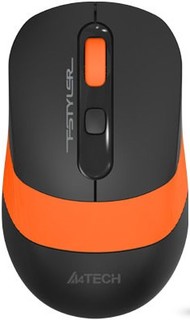 Мышь Wireless A4Tech Fstyler FG10S черный/оранжевый оптическая (2000dpi) silent (4but) (1204066)