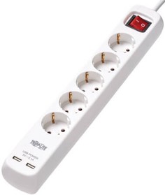 Сетевой фильтр Tripp Lite PS5G3USB 5-outlet with USB-A charging - Schuko outlets, 220-250V, 16A, 3 m, Schuko plug, white