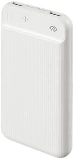 Аккумулятор внешний универсальный Digma DG-10000-3U-WT Li-Pol, 10000mAh, 3A, 2*USB A, USB Type-C, mi
