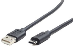 Кабель интерфейсный USB 2.0 Cablexpert CCP-USB2-AMCM-1M , AM/USB Type-C, 1м, пакет