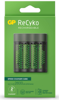 Зарядное устройство GP M451/270AAHCE-2EB4 USB + 4 шт. АКБ 2700 мАч (АА)