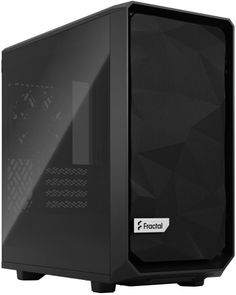 Корпус mATX Fractal Design Meshify 2 Mini Black TG dark tint черный, без БП, стенка из закаленного стекла, USB 3.1 Gen 2 Type-C, 2*USB 3.0, audio