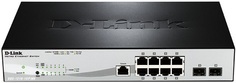 Коммутатор PoE D-link DGS-1210-10P/ME/A1A 8xUTP 100/1000, 2xSFP Gigabit, 78Wt, L2