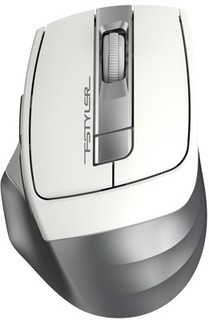 Мышь Wireless A4Tech Fstyler FG35 серебристый/белый оптическая (2000dpi) (6but) (1192136)