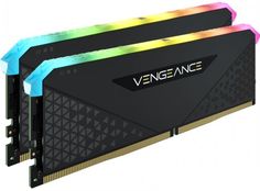 Модуль памяти DDR4 16GB (2*8GB) Corsair CMG16GX4M2E3200C16 VENGEANCE RGB RS black PC4-25600 3200MHz CL16 радиатор 1.35V