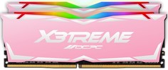 Модуль памяти DDR4 16GB (2*8GB) OCPC MMX3A2K16GD436C18PK X3TREME RGB, PC4-28800, 3600Mhz, CL18, 1.35V, радиатор, pink