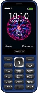 Мобильный телефон Digma C281 Linx LT2067PM blue 32MB 2Sim 2.8" 240x320, 0.08Mpix, GSM900/1800, MP3, microSD, синий (1387275)