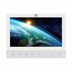 Монитор Space Technology ST-M102/7 (S) БЕЛЫЙ видеодомофона, 7” TFT LCD, цветной, 800*480, CVBS, интерком, АС 100-240В (встроенный БП 12V), монтажа нак