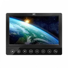 Монитор Space Technology ST-M102/7 (S) ЧЕРНЫЙ видеодомофона, 7” TFT LCD, цветной, 800*480, АС 100-240В (встроенный БП 12V), монтаж накладной (монтажна