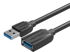 Кабель интерфейсный USB 3.0 удлинитель Vention VAS-A45-B300 AM/AF - 3м Black Edition