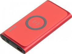 Аккумулятор внешний универсальный Digma DGPQ10G22CRD Li-Pol, 10000mAh, 3A, QC PD 20W, USB A, USB Type-C, micro USB, Lightning, беспроводная зарядка, к