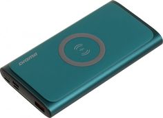 Аккумулятор внешний универсальный Digma DGPQ10G22CGN Li-Pol, 10000mAh, 3A, QC PD 20W, USB A, USB Type-C, micro USB, Lightning, беспроводная зарядка, з