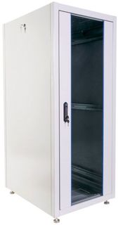 Шкаф напольный 19", 42U ЦМО ШТК-Э-42.8.8-13АА (800x800) перед дверь со стеклом, зад дверь металлическая