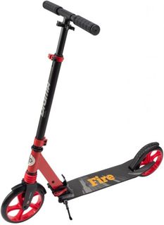 Самокат Digma Fire SM-FI-200 городской, 2 колеса, до 100кг, черный/красный