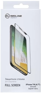 Защитное стекло Red Line УТ000013936 на заднюю панель для Apple iPhone 7/8 (4.7"), tempered glass, белая рамка