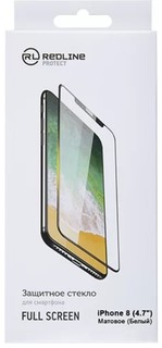 Защитное стекло Red Line УТ000012637 для Apple iPhone 8 (4.7"), матовое, tempered glass, белая рамка